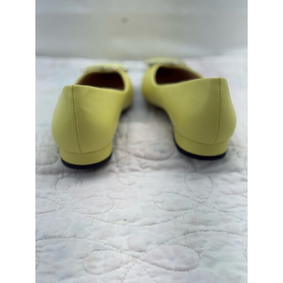 New women’s yellow bling flats size 38 - Picture 3 of 6